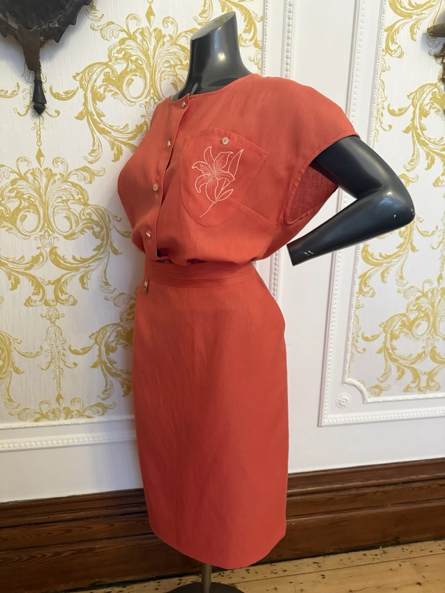 Blusa y falda naranja de verano con peso de Burberrys talla 16 EXCELENTE ESTADO