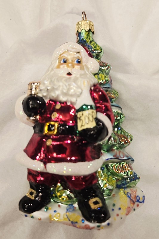Christopher Radko Millennium  Cheer Glass Ornament