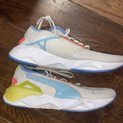 Puma White Neon Multi Colors Women s Cell Plasmic 192637-02  Sneakers Size 8.5