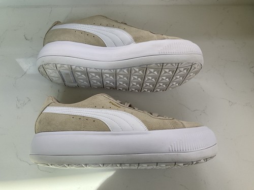 Zapatillas Puma Mayze Plataforma Gamuza Cuero Beige Blanco Talla UK 4.5 EU 37.5 - Imagen 9 de 12