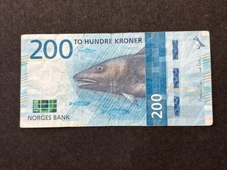 Bank Of Norway 200 Kroner Banknote Newest Series