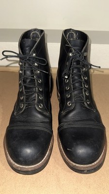 Men's Black RED WING 8114 Iron Ranger Cap Toe Cork Heritage Work