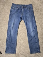 Levi's 505 Men's Jeans Size 34x30 Medium Wash Classic Striaght Leg Pre-owned 