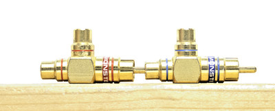 MONSTER CABLE RCA AUDIO Y SPLITTER ADAPTER PAIR - EXCELLENT CONDITION