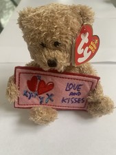 Ty Beanie Baby “ Love and Kisses” Bear - Greetings Collection 40534