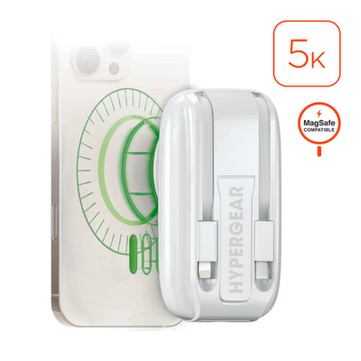 #ad Mag Grip Go 5000mAh Wireless Power Bank White $41.00