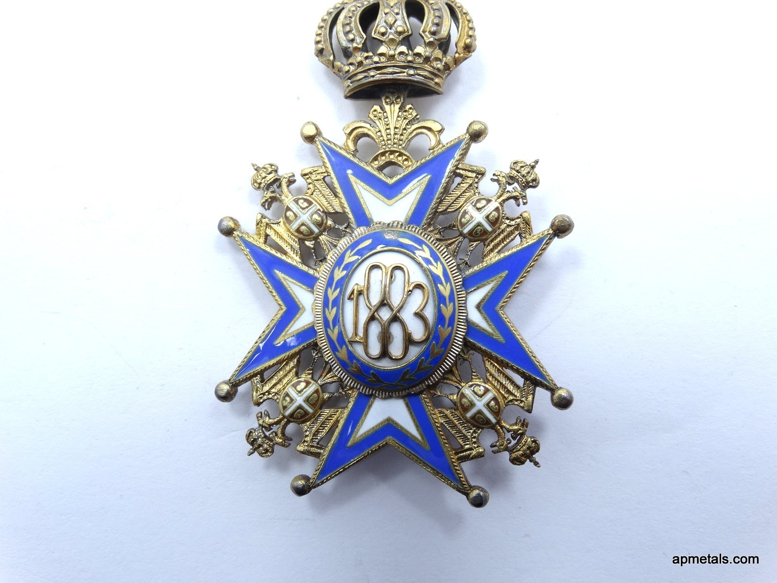 Serbian Order Saint Sava 4th Class Honorary Medal Pendant w/ original box