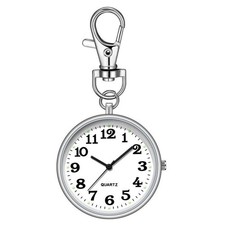 Clip on Watch Quartz Watch with Key Buckle Hanging Digital Watch Clip for7680