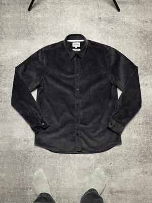 Norse Projects Hans Corduroy Shirt Charcoal Grey Mens Large L Cord Cotton Loro