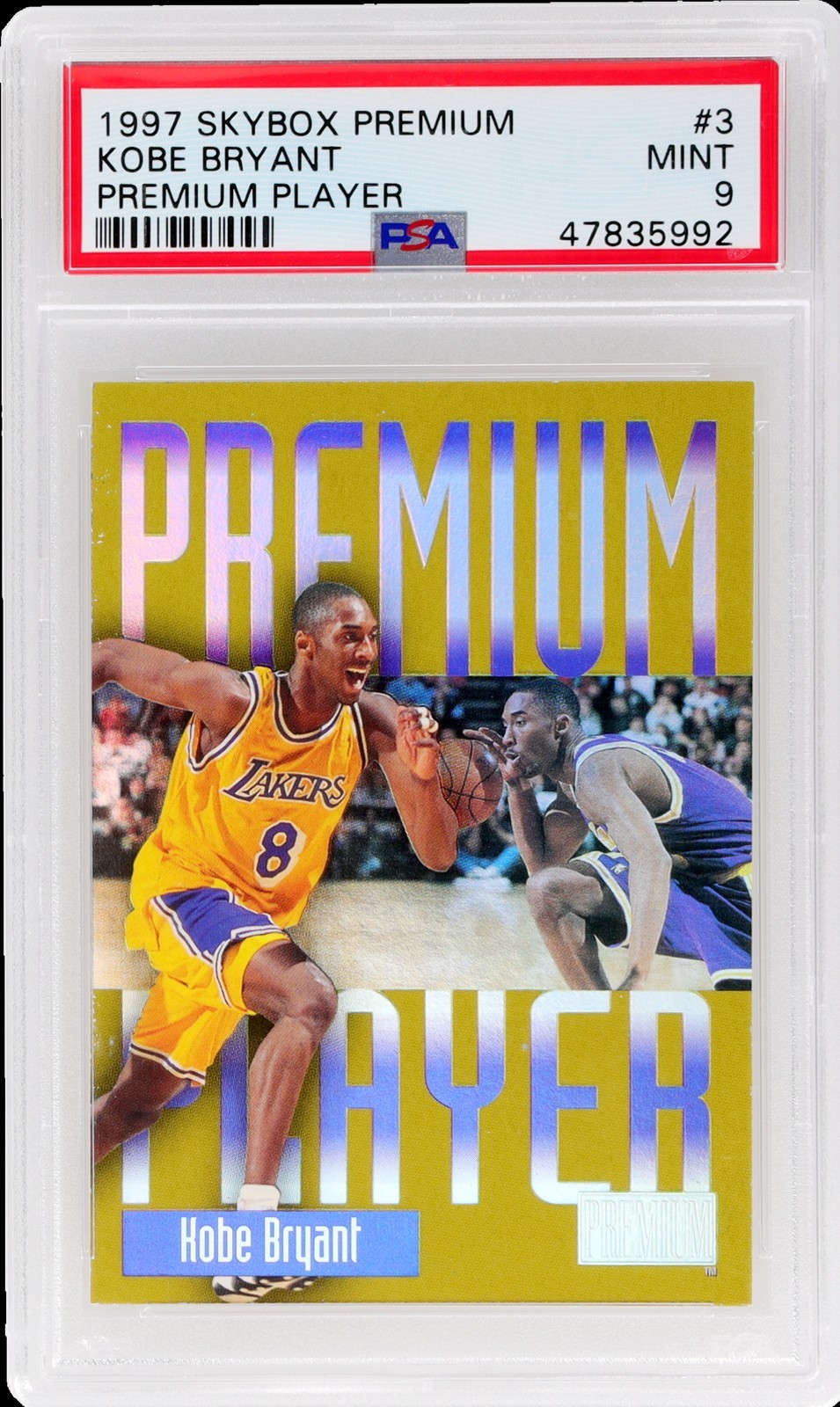 1997 Skybox Premium Kobe Bryant #3 PSA 9 Premium Player Basketball Mint
