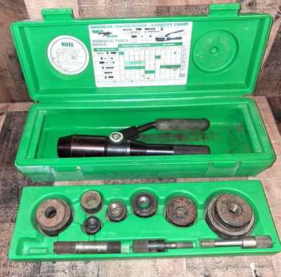 Greenlee 7806SB Quick Draw Hydraulic Manual Punch Driver w/Punches 1/2''-2'' Case