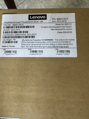 Lenovo ThinkPad Universal Thunderbolt 4 Docking Station DK2131 40B00135US
