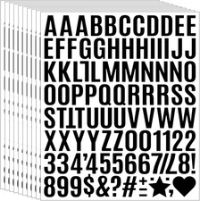 1960Pcs Waterproof 1" Vinyl Alphabet & Number Stickers - Self-Adhesive for Mailb