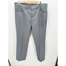 Levi's Pants Men 40 x 30 Grey Dress Pants Slacks 100 Dacron Polyester Vintage