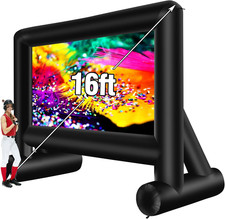 16 Feet Inflatable Movie Screen Outdoor, Inflatable Projector Screen with Blower