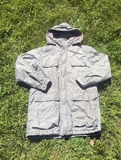 Vintage Christian Dior Monsieur Sport Gray Winter Parka Hooded Jacket Size 44