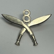 8 Gorkha Rifles - Original British Army Cap Badge