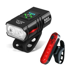 T6 LED Bicycle Headlight Electric Horn Anti-Theft Alarm MTB Bike Front Light
