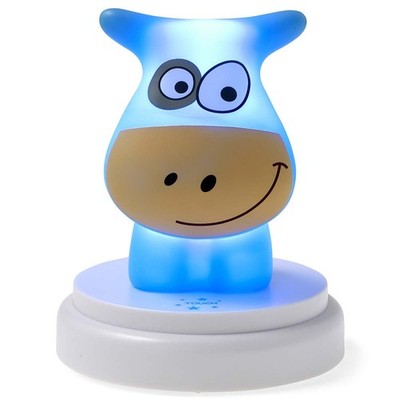 Alecto, Nachtlicht Kuh LED NAUGHTY COW Süßes Design, Blau
