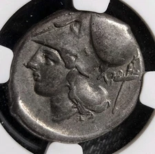 Acarnania Leucas AR Stater 300 BC Pegasus and Athena Coin - Certified NGC VF