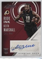2016 Panini Absolute Rook Ink Silver /399 Keith Marshall #3 Auto v9t
