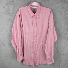 Brooks Brothers Mens Pink Cotton Button Down Shirt Long Sleeve 16.5-3 Large