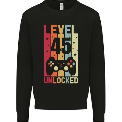 45. Geburtstag 45 Jahre Alt Level Up Gaming Herren Sweatshirt Pullover