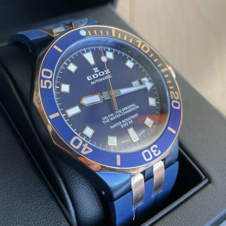 Edox Delfin Diver Men's Automatic Round Silver W43mm Anaog With box - Image 3 of 4