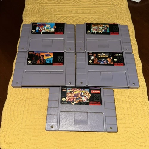 Lot of 5 SNES Games - Authentic! Look at photos