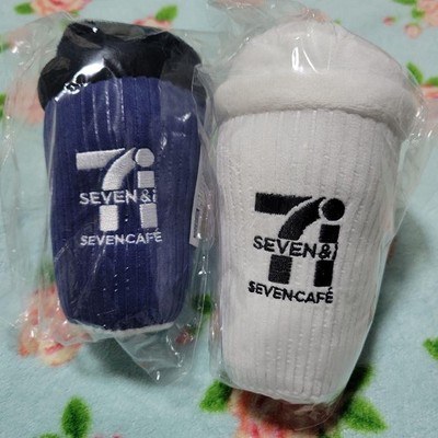 7-Eleven Happy Lottery B Prize Seven Cafe Plush Toy Charm 2 Color Set #2f054b
