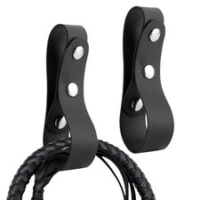 2 pcs Equestrian Whip Holster Belt Loop, Soft PU Leather Belt Whips Holder Bullw