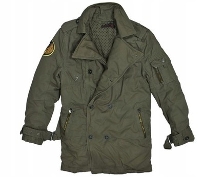 LEVIS Zweireihiger wärmender Mantel mit Militärmotiv M