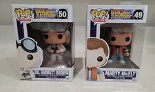 Funko Pop: Back To The Future - Marty McFly #49 & Dr. Emmett Brown #50 Set of 2