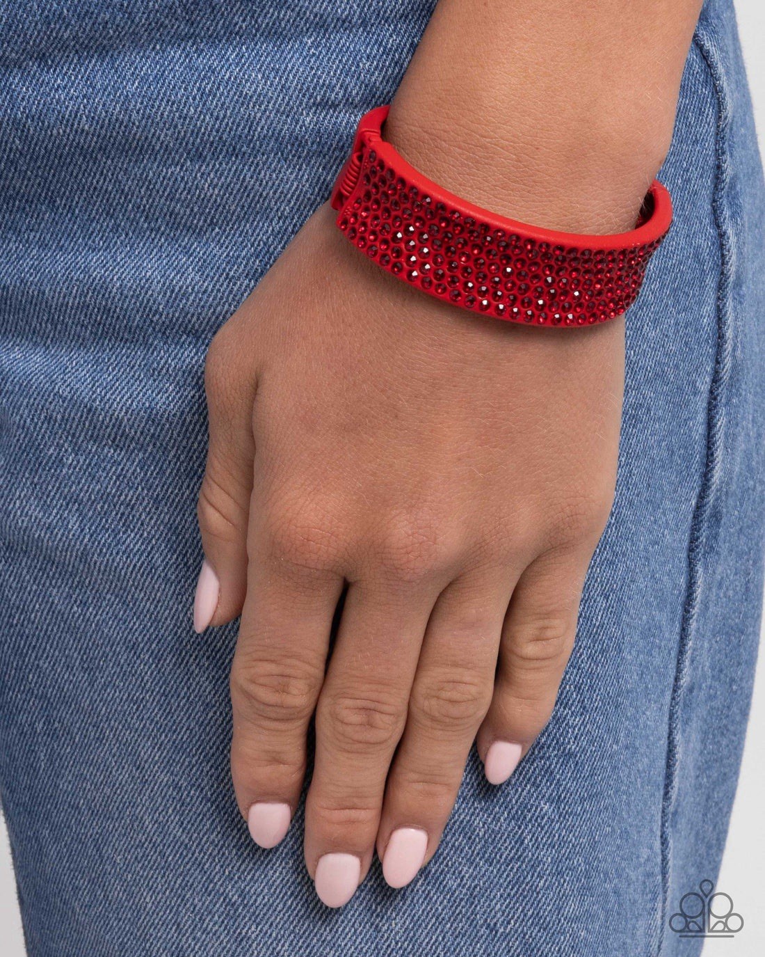 New Paparazzi Jewelry-Sprinkling Studs Bracelet-Red