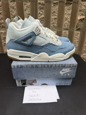 Size 10.5 - Air Jordan 4 Retro TEX Worn Blue Denim W