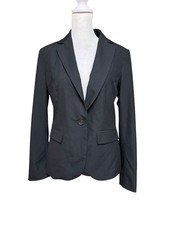 Zara Black Blazer Womens Size 4 One Button Career Jacket Classic Fit