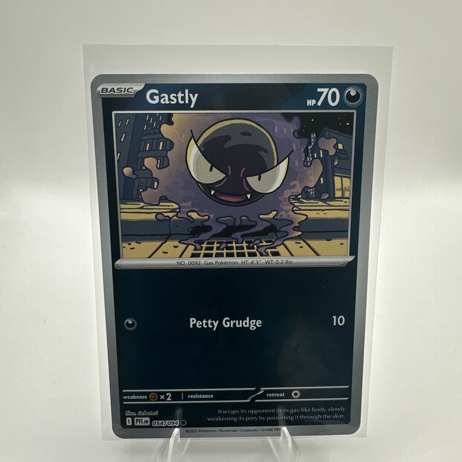 Pokemon Gastly (54/148) Phantasmal Flames LP REVERSE HOLO