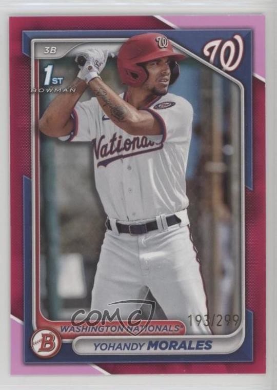 2024 Bowman Prospects Fuchsia Border 193/299 Yohandy Morales #BP-52 0g90