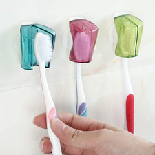 3Pcs Multicolor Toothbrush Holder Travel Toothbrush Head Covers with Suction Cup