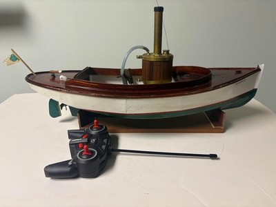 R/C MIDWEST #958 FANTAIL LAUNCH & #980 LIVE STEAM ENGINE POWERED BOAT * TESTED