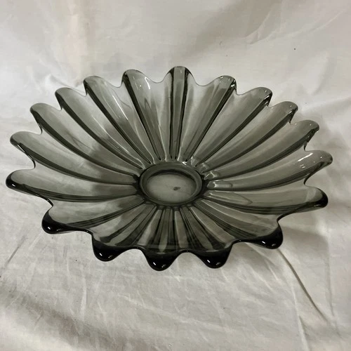 Vintage 1965 Federal Glass Celestial Smoke MCM Art Glass Bowl Free Shipping!