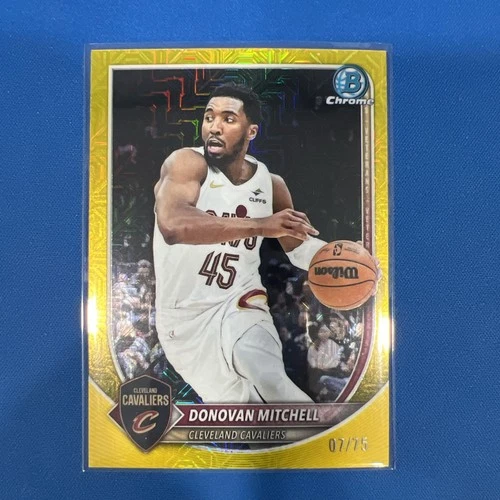 2025 Bowman Mega Box Basketball Yellow Mojo Refractor Donovan Mitchell #BCV-91