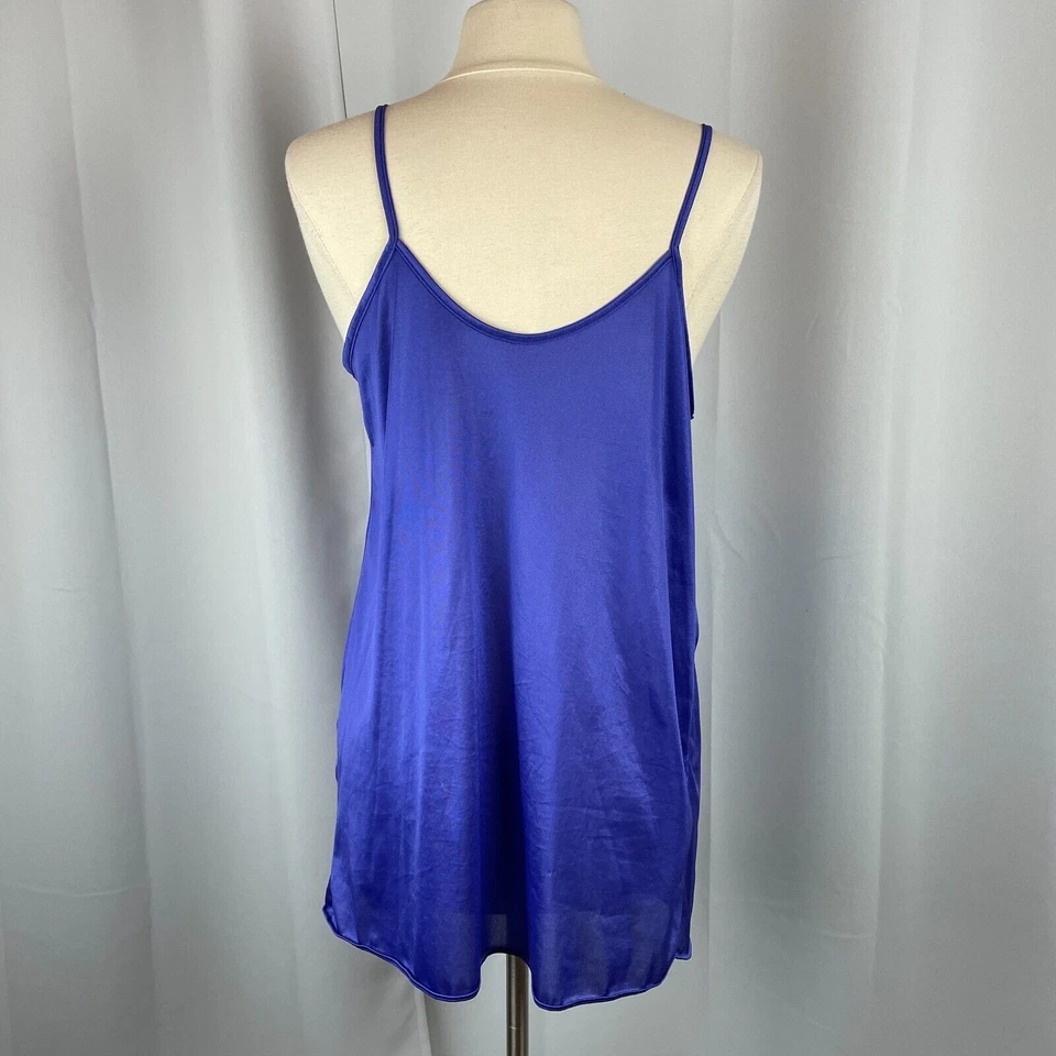 Conjunto de lencería vintage talla mediana púrpura satinado bata camisón peignoir años 80 Foto 3 de 4