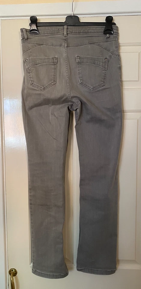 M&S Per Una Ladies Slim Grey Jeans - Size UK 10 Regular - Image 4 of 4