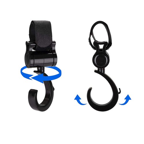 Gancho giratorio 360 gancho y bucle cochecito accesorios silla de paseo - Imagen 12 de 12