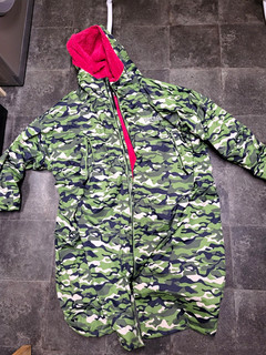 Regatta Great Outdoors Womens Camo Dr Robe Coat XL Green/Pink Fleece