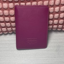 Rare Vintage Coach Fuchsia Pink Passport Holder/ Small Notebook Cover