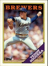 1988 Topps #110 Teddy Higuera - Milwaukee Brewers Baseball Card {NM}
