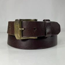 Levi's Warped Brown Genuine Leather Work Belt - Men's Size 38/95