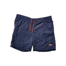 Tommy Bahama Relax Swim Trunks Mens M Navy Blue Orange Marlin Lined Board Shorts